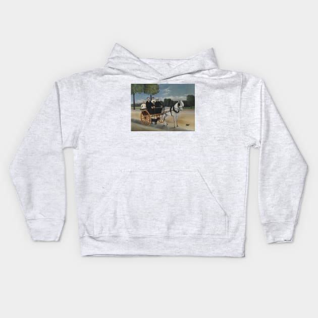 La Carriole du pere Junier by Henri Rousseau Kids Hoodie by Classic Art Stall